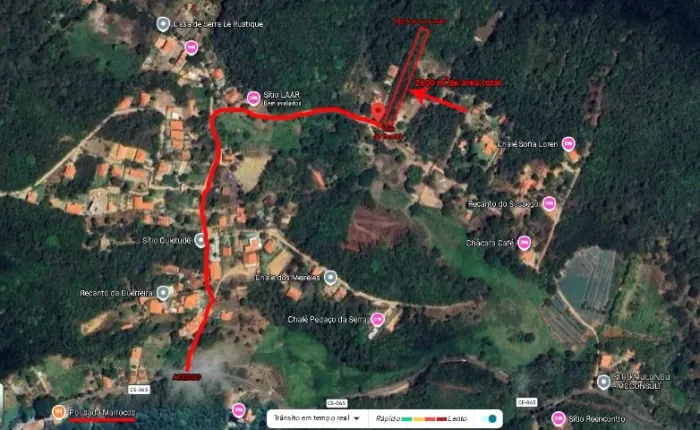 Terreno 2.600 m² na Cerra de Mulungu a poucos metros de Guaramirangua