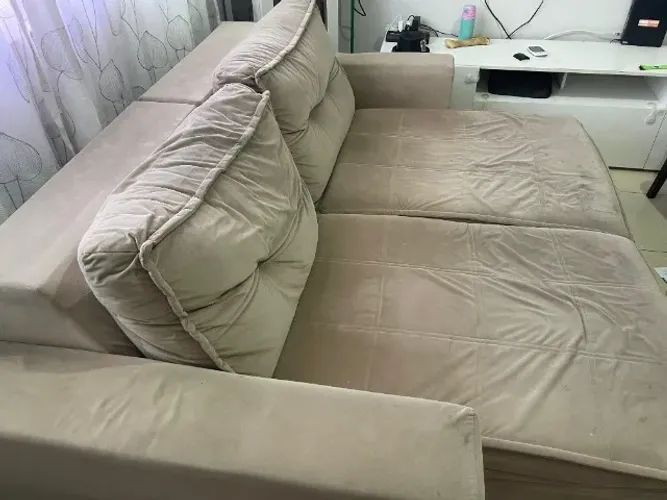 Sofá retrátil de Suede 