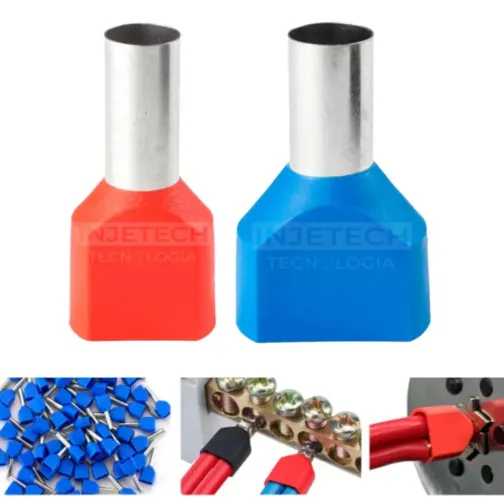 KIT TERMINAL ELÉTRICO DUPLO 10MM VM E 16MM AZ 20 PEÇAS 