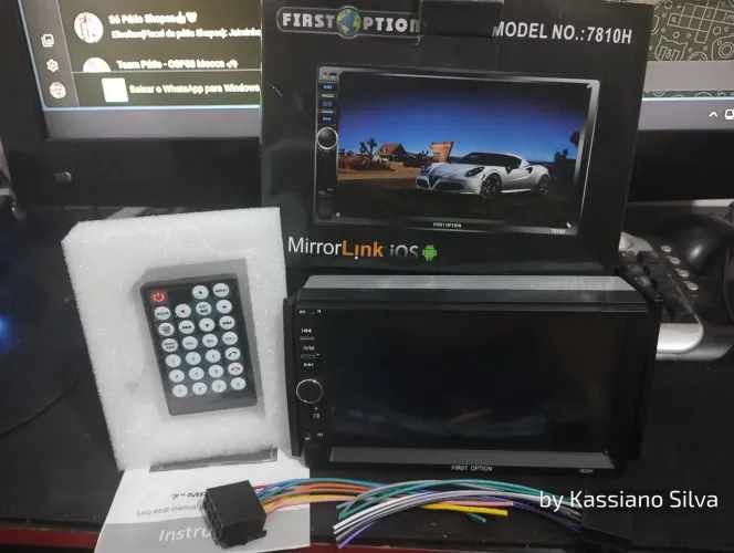 Multimídia First Option 7810h tela7" bluetooth gps na cx +acessórios nova ac/trocas