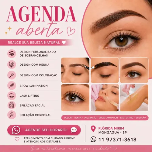 Designer de sobrancelhas & Epiladora (Mongaguá-SP)