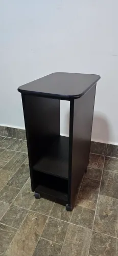 Suporte para CPU em MDF cor tabaco com rodízio