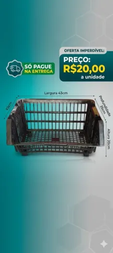 Cesto empilhável médio R$20,00 só pague na entrega!!!