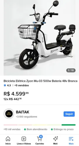Moto elétrica!
