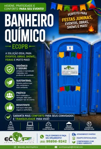 Banheiro químico Campina Grande 