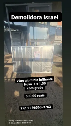 Vitro alumínio brilhante Novo