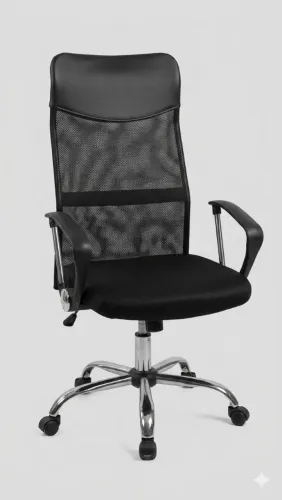 Cadeira de escritório giratoria e com regulagem de altura. Forro perfeito e toda Durinha. 