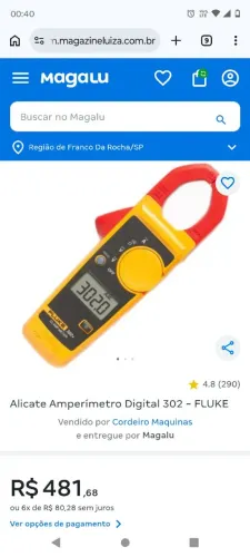 Amperímetro fluke 302+