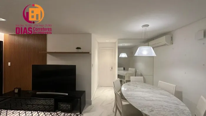 Alugo Apartamento no Alphaville com 112m2, varanda gourmet vista mar, 3/4, 2 vagas, infrae