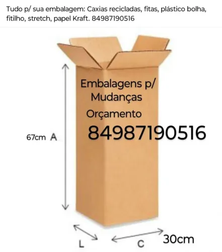 Caixas e materiais de embalagens 