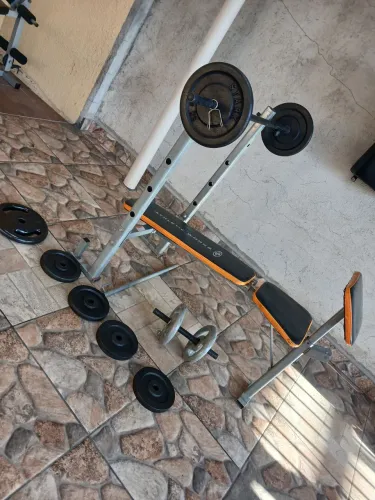 Banco supino 60kg barras
