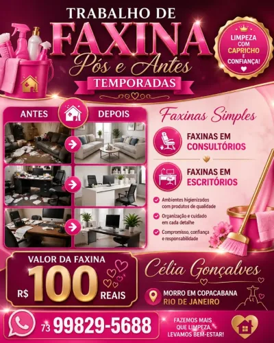TRABALHO COM FAXINA 100 reias