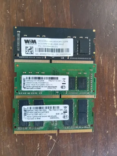 Memórias 8gb ddr4 notebook Funcionando perfeitamente