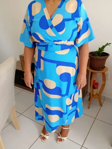Vestido novo estampado