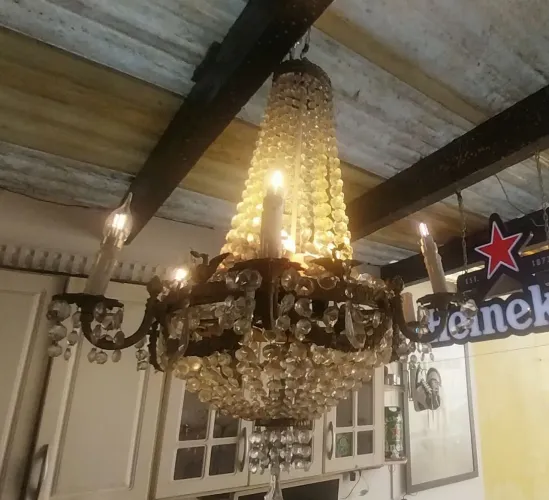 Lustre em Bronze e Cristal