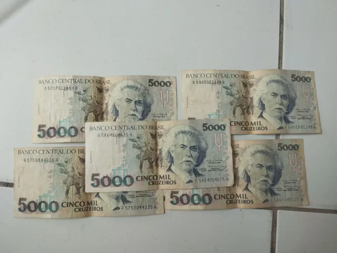 Cédula antiga 5mil cruzeiros