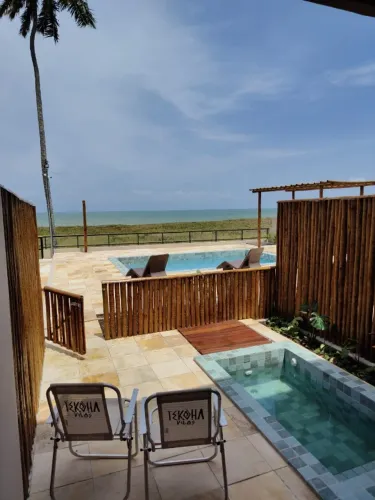 STUDIO BEIRA MAR/ PE NA AREIA NA PRAIA DOS MARISCOS PITIMBU PB TODO MOBILIADO 