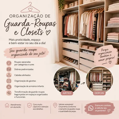 Organizando seu guarda roupa 