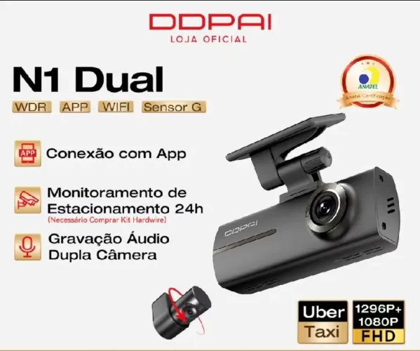 Camera DDPAI N1 Dual + Cartão 64GB