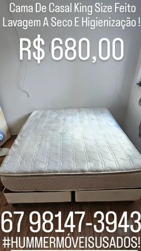 Vende - Se Cama De Casal King Size Feito Lavagem A Seco E Higienização !