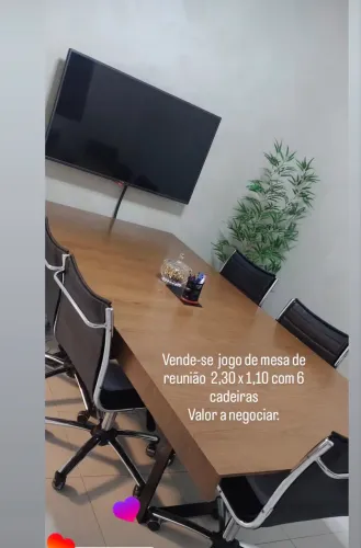 Mesa escritório com 6 cadeiras 