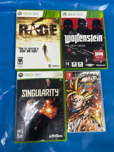 Lote com 4 Jogos Originais - Xbox 360 e Nintendo Switch