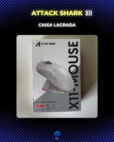 (lacrado) Mouse Gamer Attack Shark X11 / PAW 3311 / com DOCK de carregamento