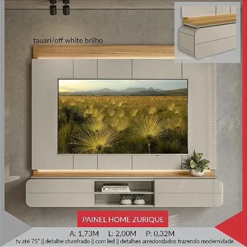 Painel home zurique. Medidas 173x2.00m.