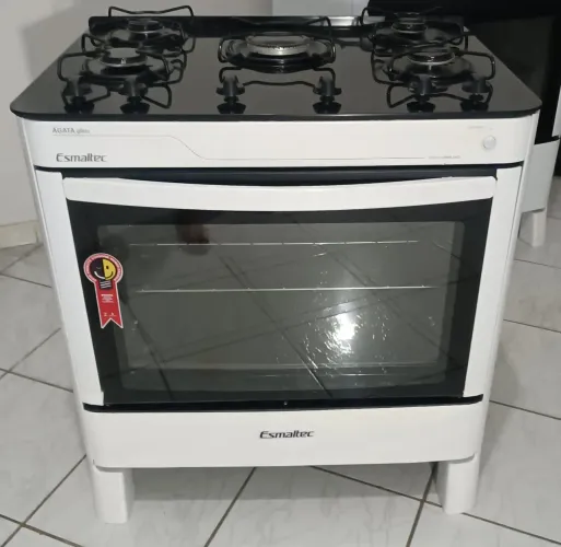 Fogão Esmaltec 5 bocas manual mesa de vidro lindo belíssimo cuida..