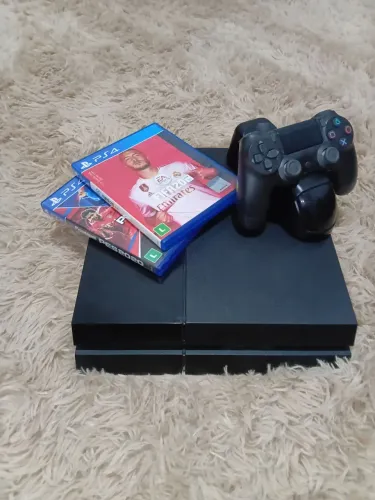 Ps4 fat 500 gb + controle +jogos