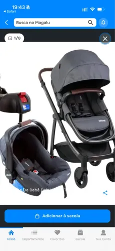 Vendo carrinho Infanti epic lite com bebê conforto