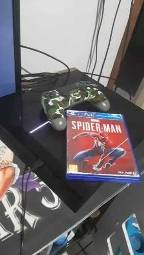 ? PS4 Slim 500GB + Controle Personalizado + Spider-Man ?