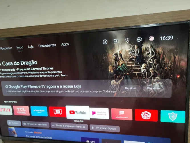 SmartTV TLC Android TV 43 Polegadas 4K