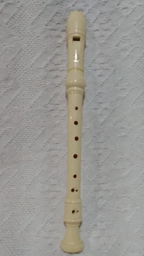 Flauta doce Yamaha original cor marfim