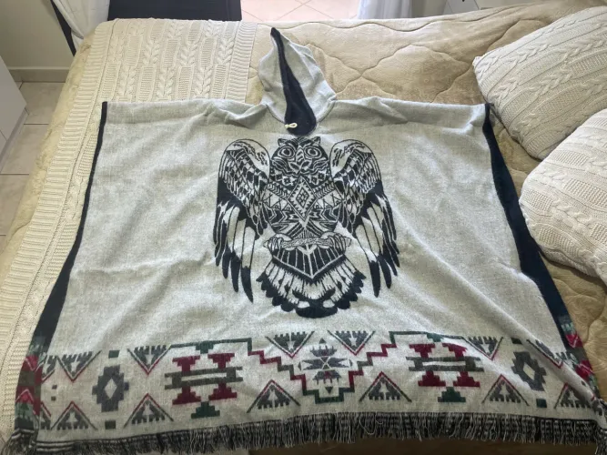 Poncho Lã Colombiano Dupla Face