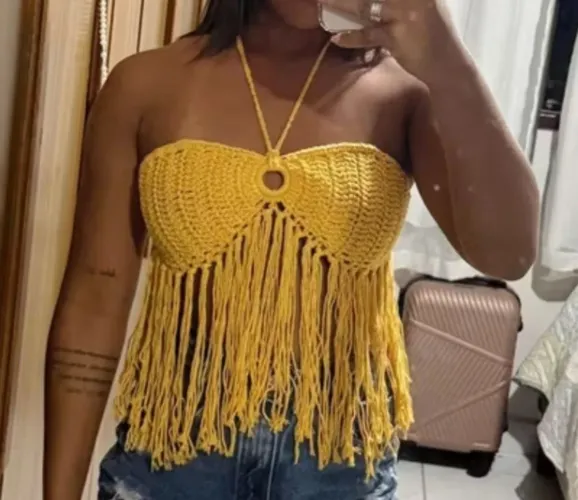 Cropped de croche NOVO