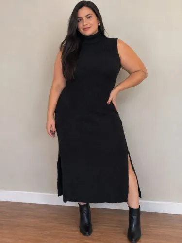 Vestido Longo com Fenda