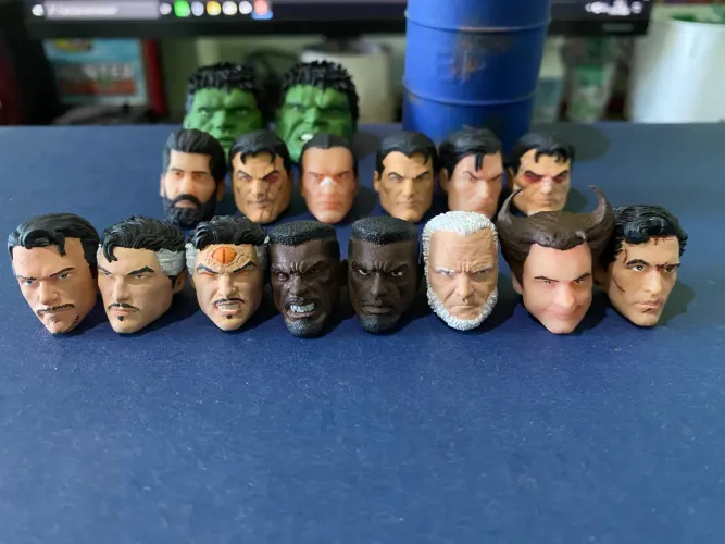 TUDO POR 170,00 Heads custom marvel legends