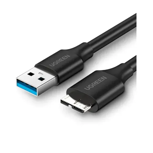 UGREEN Cabo micro USB 3.0 USB 3.0 tipo A macho para cabo micro B compatível com disco rígi