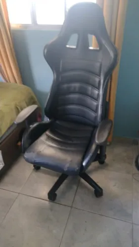 Cadeira gamer shopb claire reclinável e giratóra, cor preta. 