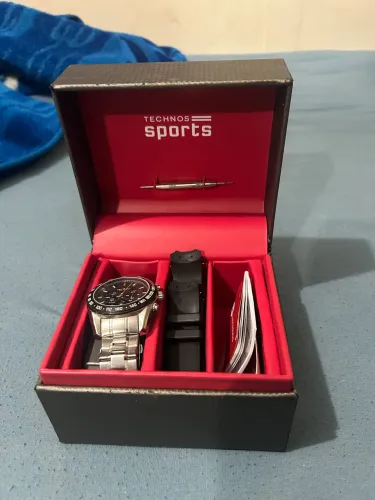 Relógio TECHNOS masculino TS CARBON PRATA