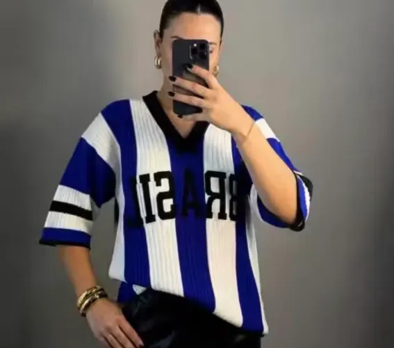 Blusa tricô oversized Brasil