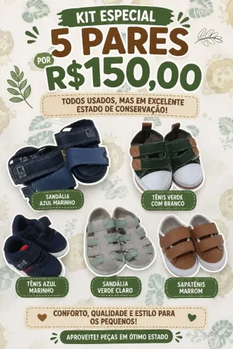 sapatinhos e sandálias infantil masculino