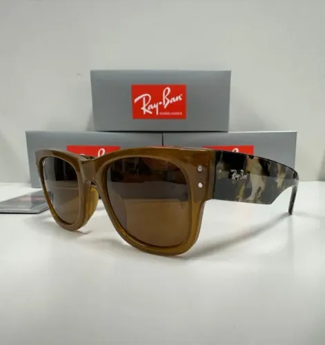 óculos de sol ray-ban mega wayfarer france coffee lentes de cristal