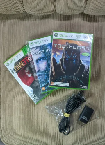 Xbox 360 / Lost Planet 3 + Homefront + Too Human + Kit Bateria (Envio OlxPay)