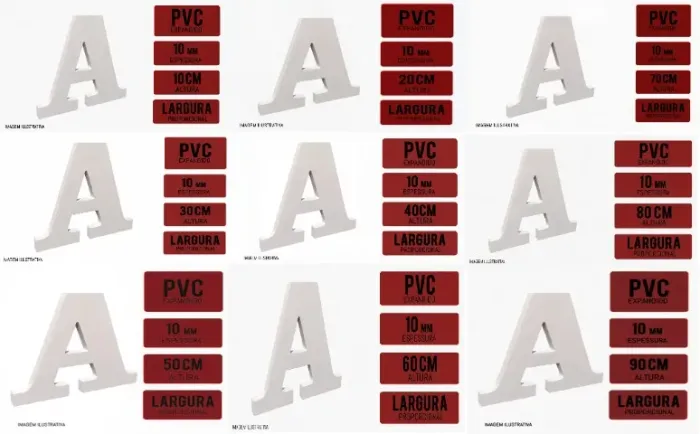 Letra em PVC Expandido Premium - Branco