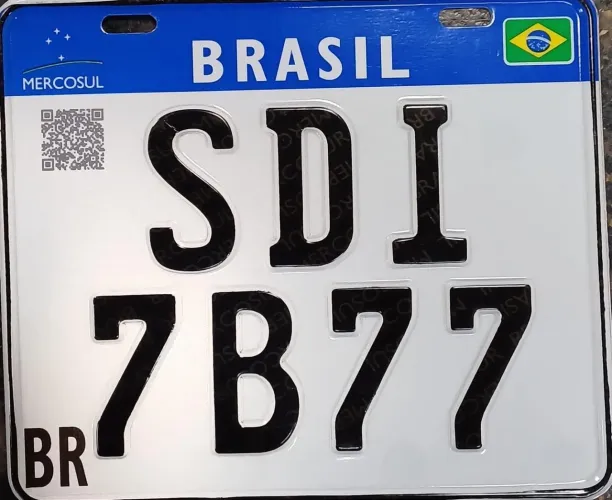 Placa Mercosul moto 