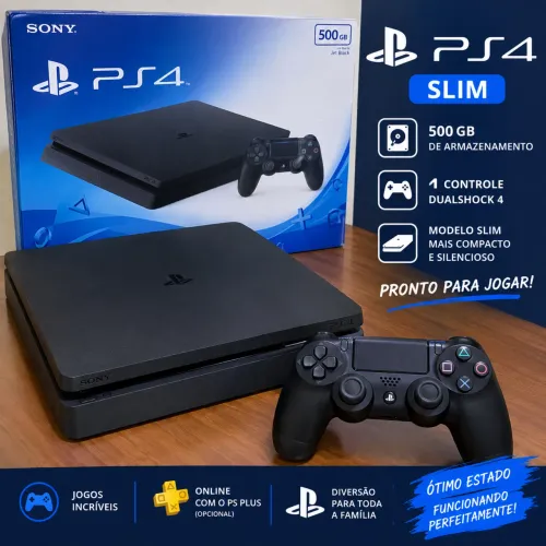 ? PlayStation 4 Slim 500GB + 1 Controle