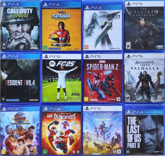 Jogos de PS5 & PS4 - mídia física