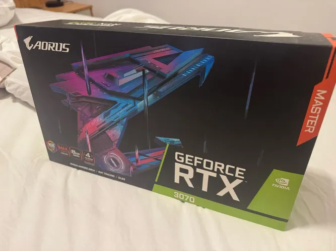 Placa de Vídeo Gigabyte AORUS RTX 3070 MASTER 8GB GDDR6 RGB